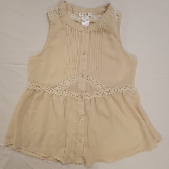 💵3/$20 Vintage Lace Embellished Sleeveless Tank. Size Small - Picture 4 of 14